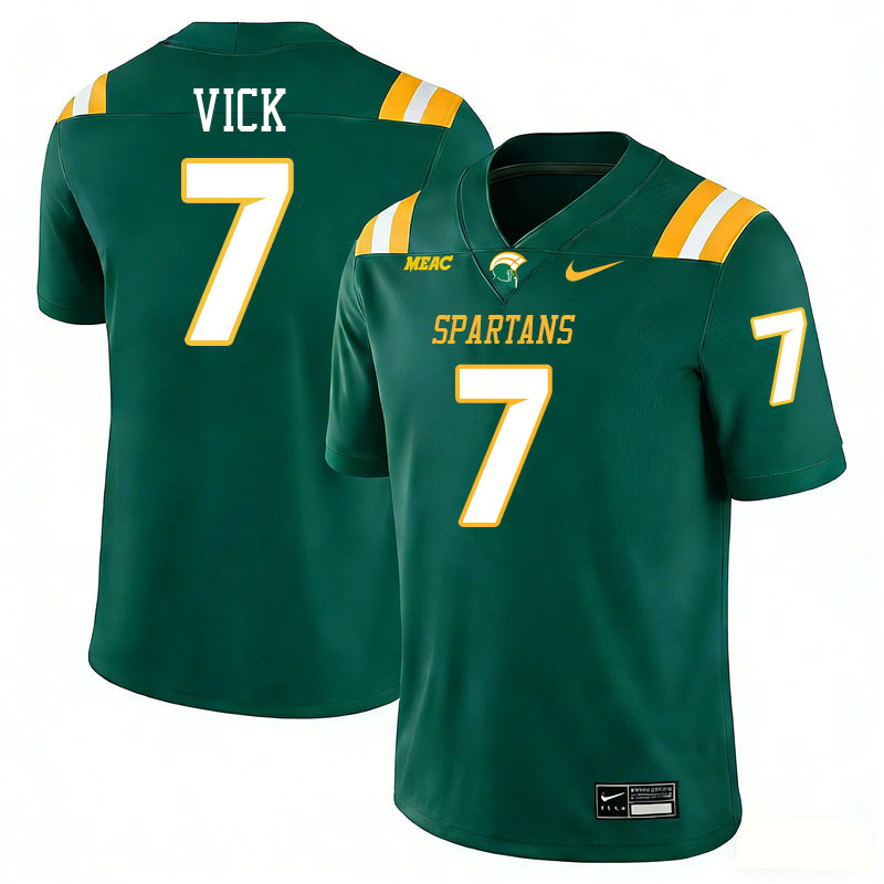Norfolk State Spartans #7 Michael Vick College Football Jerseys,Uniforms Stitched-Green